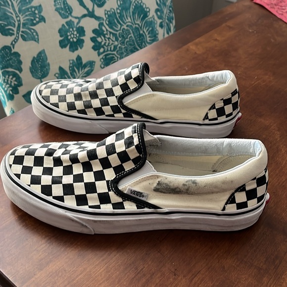 Vans Classic Slip-On Checkerboard black and white womens size 10 men’s 8.5 - Picture 4 of 11